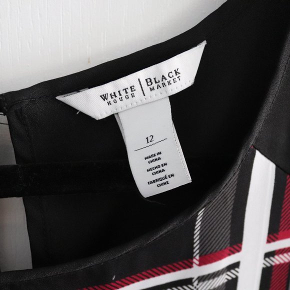 Plaid Front Tank Top Size 12 - Picture 2 of 3